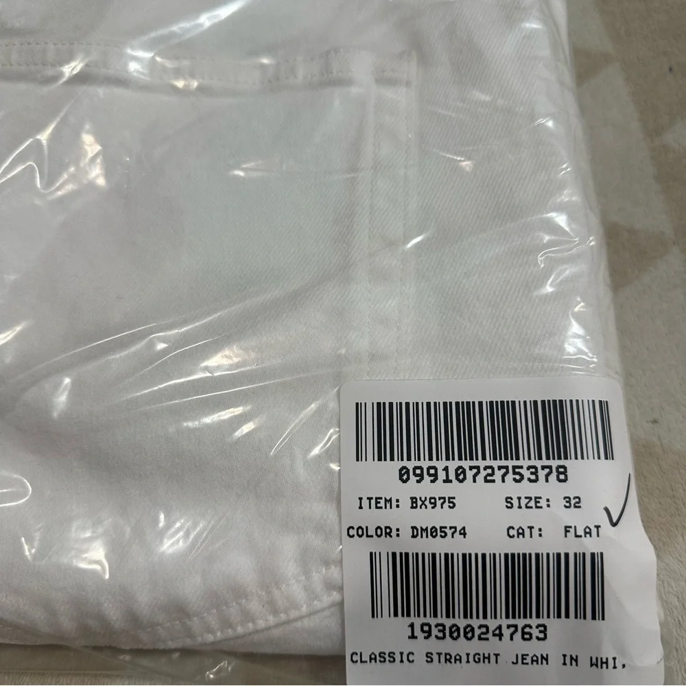 J crew Classic straight jean in white